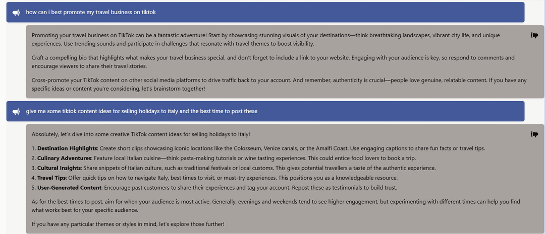 Personalised Feedback